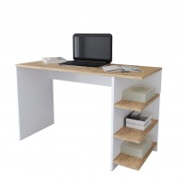 Γραφείο ArteLibre HADIZA Λευκό-Δρυς Μοριοσανίδα 120x50x74cm