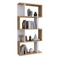 Βιβλιοθήκη ArteLibre CHIUMBO Δρυς-Λευκό Μοριοσανίδα 72x22x147cm