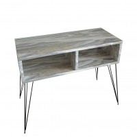 Έπιπλο Τηλεόρασης ArteLibre AMARA Όψη Μαρμάρου-Γκρι Μοριοσανίδα-Μέταλλο 72x30x58.6cm