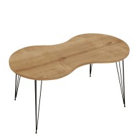 Τραπεζάκι Σαλονιού ArteLibre SADE Δρυς Μοριοσανίδα-Μέταλλο 41x90x40cm