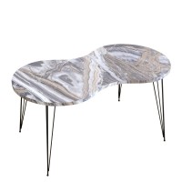 Τραπεζάκι Σαλονιού ArteLibre SADE Γκρι Μοριοσανίδα-Μέταλλο 41x90x40cm