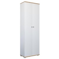 Ντουλάπι ArteLibre ROSELINE Λευκό-Δρυς Μοριοσανίδα 50x30x183cm