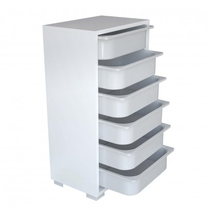 Ντουλάπι ArteLibre Με 6 Θέσεις BANDELE Λευκό Πλαστικό-Μοριοσανίδα 88x45.5x30cm