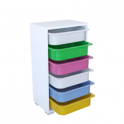 Ντουλάπι ArteLibre Με 6 Θέσεις BANDELE Πολύχρωμο Πλαστικό-Μοριοσανίδα 88x45.5x30cm