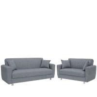 Σετ Σαλόνι ArteLibre JUAN Διθέσιος και Τριθέσιος Γκρι