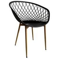Καρέκλα Κήπου ArteLibre BALI Μαύρο-Φυσικό PP-Μέταλλο 62x42x82cm Καρέκλα Κήπου ArteLibre BALI Μαύρο-Φυσικό PP-Μέταλλο 62x42x82cm