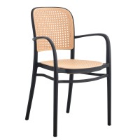 Πολυθρόνα Κήπου ArteLibre CANARY Μαύρο-Μπεζ PP 55x52x86cm Πολυθρόνα Κήπου ArteLibre CANARY Μαύρο-Μπεζ PP 55x52x86cm
