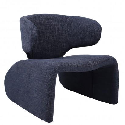 Πολυθρόνα ArteLibre HIMALIA Μπλε Ύφασμα-Μέταλλο-Ξύλο 73x78x75cm