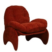 Πολυθρόνα ArteLibre ANANKE Πορτοκαλί Ύφασμα-Μέταλλο-Ξύλο 85x78x84cm