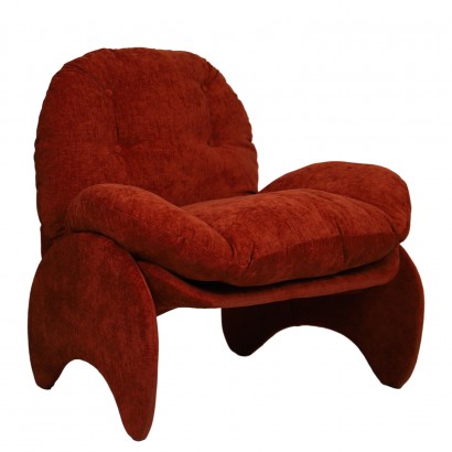 Πολυθρόνα ArteLibre ANANKE Πορτοκαλί Ύφασμα-Μέταλλο-Ξύλο 85x78x84cm