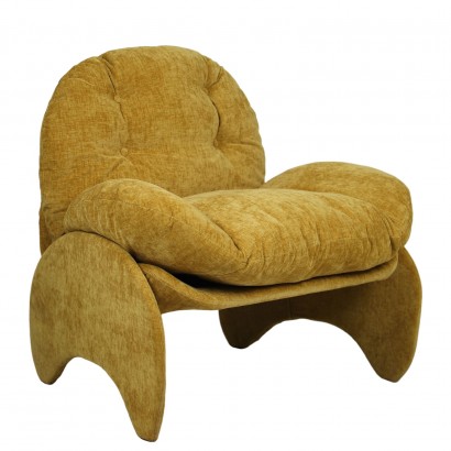 Πολυθρόνα ArteLibre ANANKE Κίτρινο Ύφασμα-Μέταλλο-Ξύλο 85x78x84cm