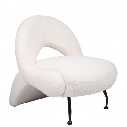 Πολυθρόνα ArteLibre PASIPHAE Μπεζ Ύφασμα-Μέταλλο-Ξύλο 80x86x80cm