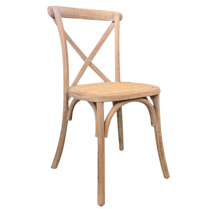 Καρέκλα Επαγγελματική ArteLibre Στοιβαζόμενη JANUS Μπεζ Ξύλο-Rattan 45x42x87cm