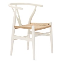 Καρέκλα Επαγγελματική ArteLibre DIONE Λευκό Ξύλο-Σχοινί 49x42x78cm