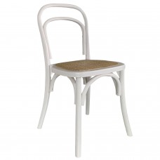 Καρέκλα Επαγγελματική ArteLibre LETO Λευκό Ξύλο-Rattan 45x45x89cm Καρέκλα Επαγγελματική ArteLibre LETO Λευκό Ξύλο-Rattan 45x45x89cm