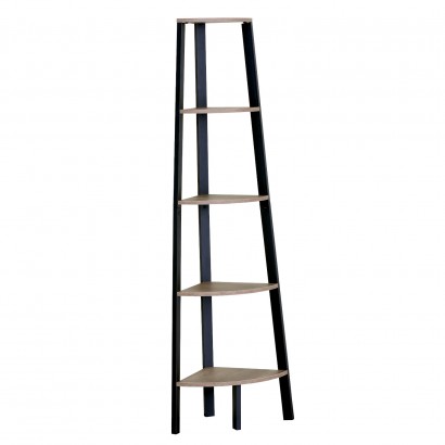 Βιβλιοθήκη ArteLibre PENDRYN Δρυς-Μαύρο Μοριοσανίδα-Μέταλλο 53.4x37.8x160.3cm