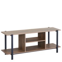 Έπιπλο Τηλεόρασης ArteLibre PENWYN Καφέ-Μαύρο Μοριοσανίδα-Μέταλλο 120x35x46cm