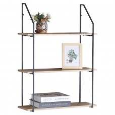 Ραφιέρα Τοίχου ArteLibre OLVAN Δρυς-Μαύρο MDF-Μέταλλο 65x20x80cm Ραφιέρα Τοίχου ArteLibre OLVAN Δρυς-Μαύρο MDF-Μέταλλο 65x20x80cm