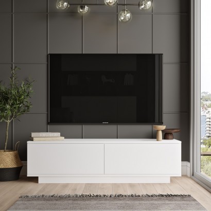 Έπιπλο Τηλεόρασης ArteLibre BRENT Λευκό Μοριοσανίδα 140x35.5x38.2cm Έπιπλο Τηλεόρασης ArteLibre BRENT Λευκό Μοριοσανίδα 140x35.5x38.2cm