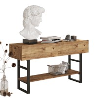 Κονσόλα ArteLibre BICKLEY Πεύκο-Μαύρο Μοριοσανίδα-Μέταλλο 139x75.7x43cm