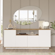 Μπουφές ArteLibre BOWES Πεύκο-Λευκό Μοριοσανίδα 180x44.5x75cm Μπουφές ArteLibre BOWES Πεύκο-Λευκό Μοριοσανίδα 180x44.5x75cm