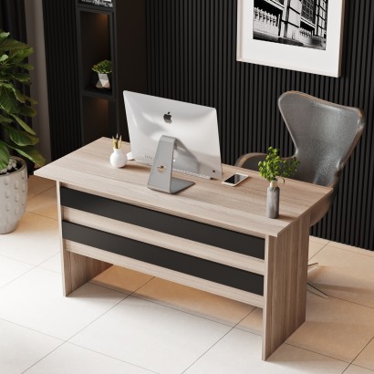 Γραφείο ArteLibre EASTCOTE Οξιά-Μαύρο Μοριοσανίδα 140x60x73.8cm Γραφείο ArteLibre EASTCOTE Οξιά-Μαύρο Μοριοσανίδα 140x60x73.8cm