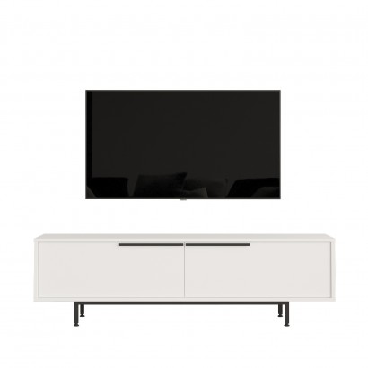 Έπιπλο Τηλεόρασης ArteLibre FINCHLEY Λευκό Μοριοσανίδα-Μέταλλο 160x35.5x45.1cm