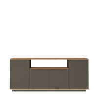 Μπουφές ArteLibre CLACK Ανθρακί-Πεύκο Μοριοσανίδα-Μελαμίνη 180x44.5x75cm