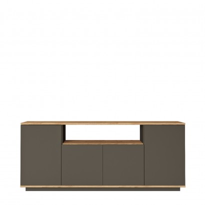 Μπουφές ArteLibre CLACK Ανθρακί-Πεύκο Μοριοσανίδα-Μελαμίνη 180x44.5x75cm