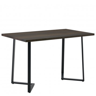 Τραπέζι Τραπεζαρίας ArteLibre WINFORD Καρυδί-Μαύρο Μέταλλο-Μοριοσανίδα 120x70x76cm