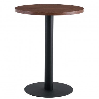 Τραπέζι Τραπεζαρίας ArteLibre QUINTON Καρυδί-Μαύρο Μέταλλο-Μοριοσανίδα 60x60x74cm