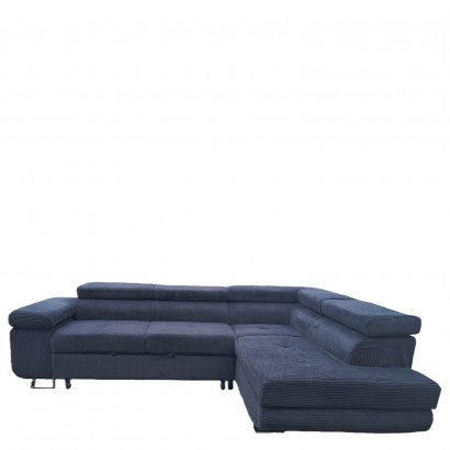 Καναπές Γωνιακός ArteLibre LUZANO Μαύρο Ύφασμα-MDF 277x203x100cm