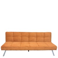 Καναπές Κρεβάτι ArteLibre ELVORE Κεχριμπάρι Ύφασμα-Ξύλο 190x83x74cm