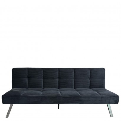 Καναπές Κρεβάτι ArteLibre ELVORE Μαύρο Ύφασμα-Ξύλο 190x83x74cm