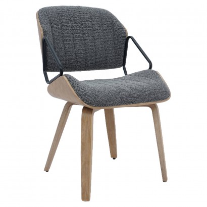 Καρέκλα Τραπεζαρίας ArteLibre FERONA Σκούρο Γκρι-Φυσικό 52x58x84cm Καρέκλα Τραπεζαρίας ArteLibre FERONA Σκούρο Γκρι-Φυσικό 52x58x84cm