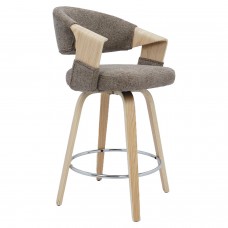 Σκαμπό Bar ArteLibre VIONARA Ταμπά-Φυσικό 55x52.5x95cm Σκαμπό Bar ArteLibre VIONARA Ταμπά-Φυσικό 55x52.5x95cm