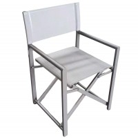 Καρέκλα Σκηνοθέτη ArteLibre TERALLIS Γκρι Ανοιχτό Ύφασμα-Αλουμίνιο 56x48x86cm