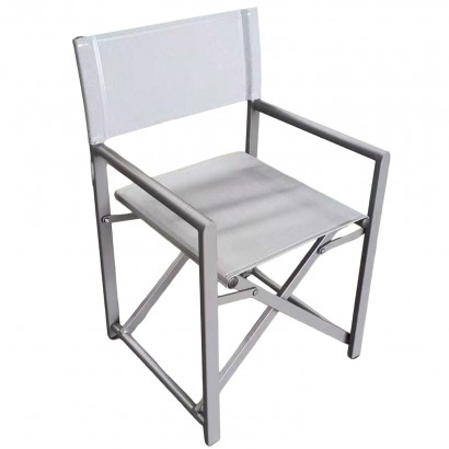 Καρέκλα Σκηνοθέτη ArteLibre TERALLIS Γκρι Ανοιχτό Ύφασμα-Αλουμίνιο 56x48x86cm