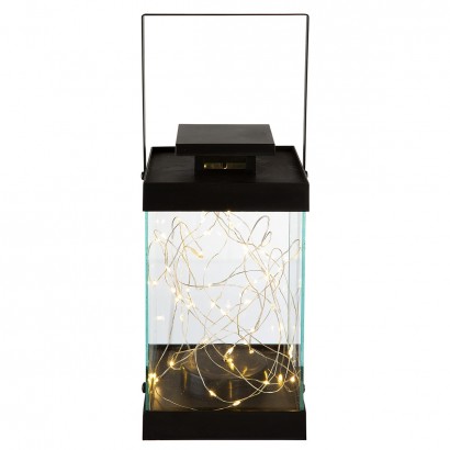 Φανάρι (LED) 'Glorie' Συνθετικό Μαύρο 13x14x30cm