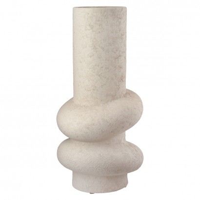 Βάζο 'Ring' Κεραμικό Ανοιχτό Γκρι 31x15cm