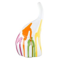 Φιγούρα Ελέφαντας 'Colori' Κεραμικό Πολύχρωμο-Λευκό 8x11.5x19cm