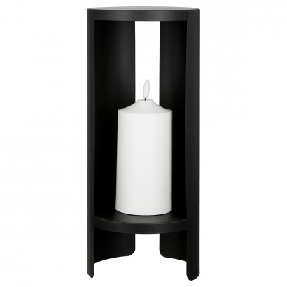 Διακοσμητικό Αντικείμενο (LED) 'Shelter' Μέταλλο-Συνθετικό Μαύρο 36x15cm