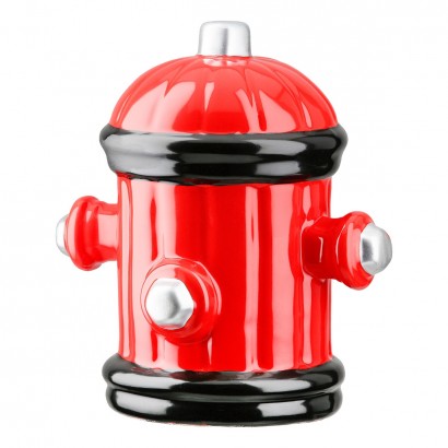 Διακοσμητικό Κουμπαράς Κρουνός ArteLibre Κόκκινο-Μαύρο Κεραμικό 15x12x16cm