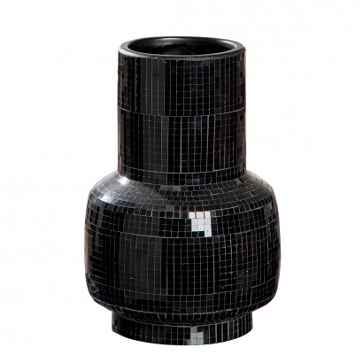 Βάζο Λαιμού Κεραμικό Μαύρο D16X24Cm D16X24Cm