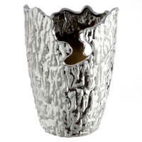 Βάζο Κωνικό Κεραμικό Ασημί Χρώμα D13X19Cm D13X19Cm