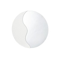 Καθρέπτης Τοίχου ArteLibre Στρογγυλός Λευκό MDF-Γυαλί Φ40x2cm