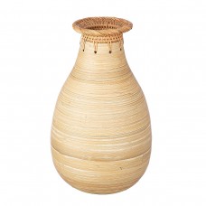 Βάζο ArteLibre Εκρού Μπαμπού-Rattan Φ19x33cm