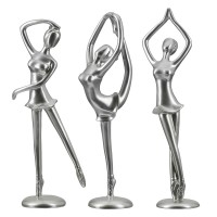 Φιγούρα Μπαλαρίνα ArteLibre Ασημί Polyresin 10x9.5x29.5cm Σε 3 Σχέδια