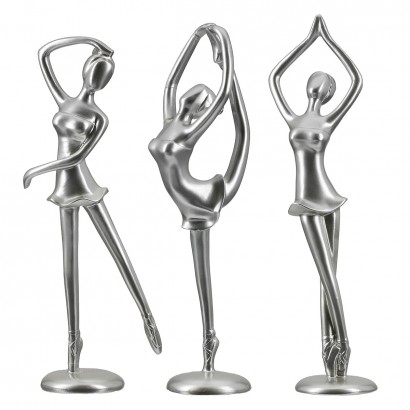 Φιγούρα Μπαλαρίνα ArteLibre Ασημί Polyresin 10x9.5x29.5cm Σε 3 Σχέδια