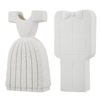 Βάζο ArteLibre Νυφικό Λευκό Κεραμικό 6x12x25cm Σε 2 Σχέδια